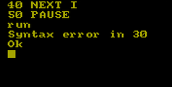 Syntax Error Example
