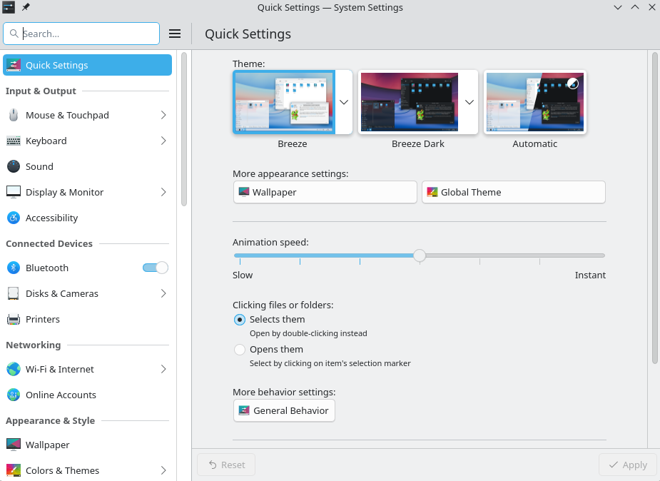 Setting KDE Plasma
